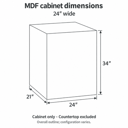 24" Two-Door MDF Vanity