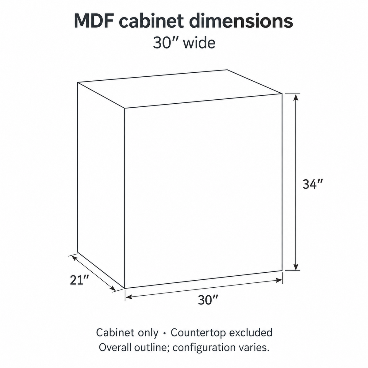 30" MDF Vanity