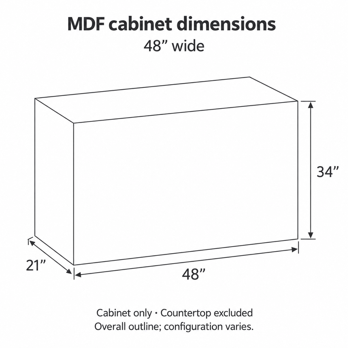 48" Single-Sink MDF Vanity