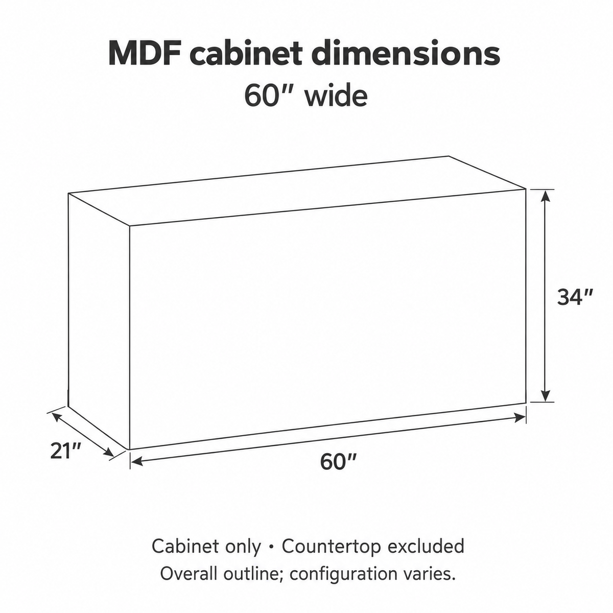 60" Double-Sink MDF Vanity