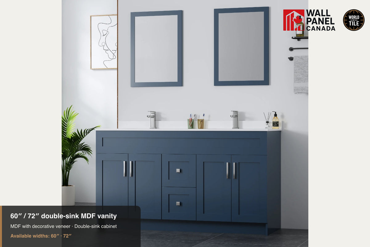 72" Double-Sink MDF Vanity