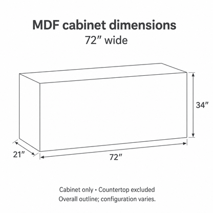 72" Double-Sink MDF Vanity