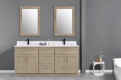 60" Double-Sink Solid Wood Vanity with Top