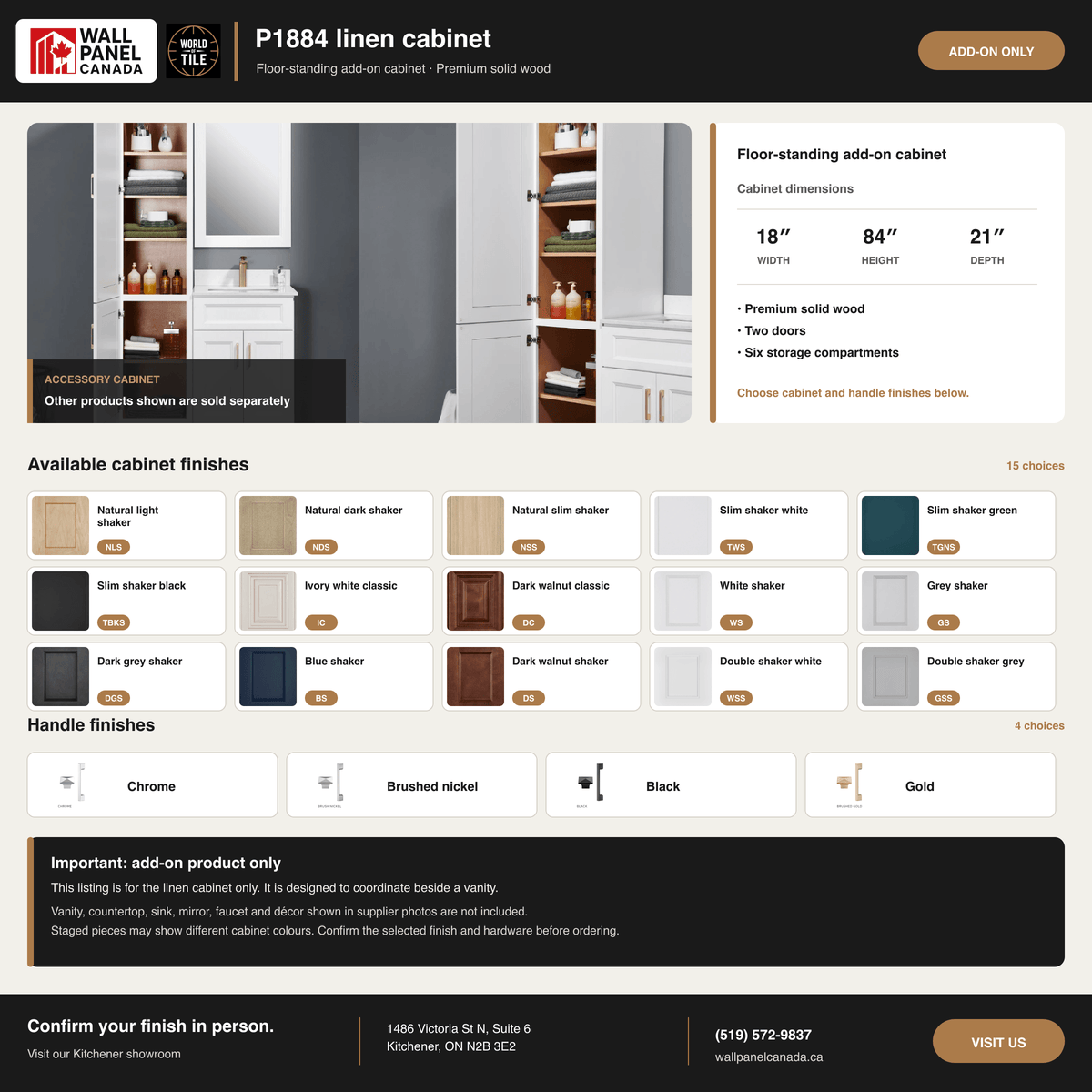 Linen Cabinet with Doors