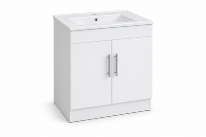 TC-2401 24" High-Gloss Vanity - White - Angled Hero