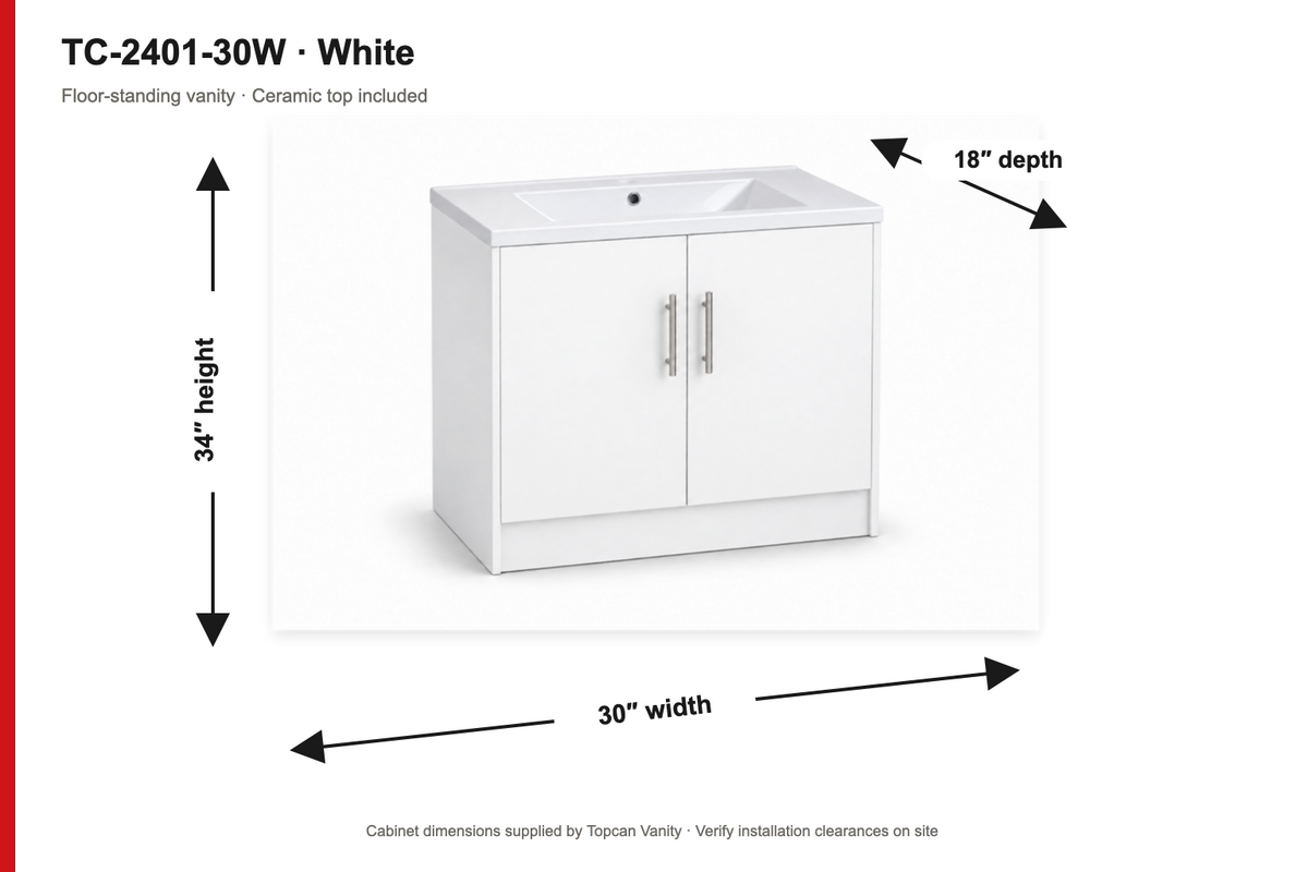 30" High-Gloss Vanity